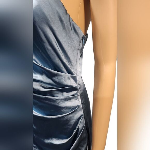 *NWT Elliat Revolve Cassini women's blue one shoulder Asymmetrical midi dress M - Picture 4 of 11